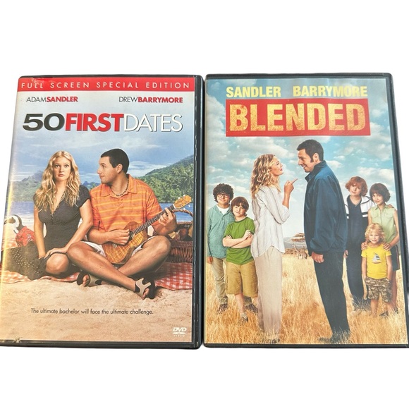 Blended & 50 First Dates Adam Sandler Drew Barrymore DVD Bundle - Picture 1 of 3